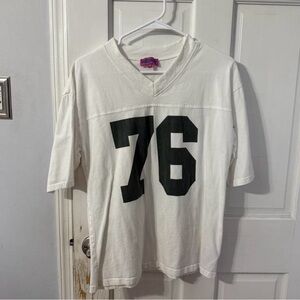 Edikted White Tee with Pink Label